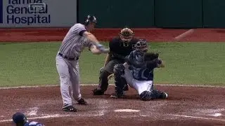 NYY@TB: Boesch doubles down the line to score Overbay