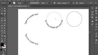 Illustrator text on a line and in a circle