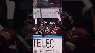 Cet 𝗲́𝗰𝗵𝗮𝗻𝗴𝗲 entre Tanner Richard et Teemu Hartikainen 😂 🦓 #hockey #genve #shorts #fyp