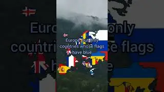 Europe but only countries whose flag have blue #countries #europe #map #mapping #russia #geography