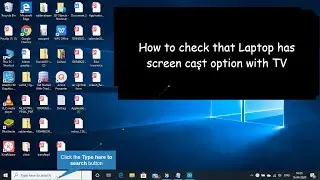 How to check Laptop can screen cast with TV
