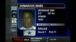Cowboys Select DE DeMarcus Ware (2005 NFL Draft)