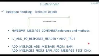 Video 19: OData Service - Exception handling