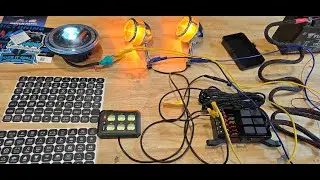 MICTUNING 6 Gang RGB Switch Panel P1s-R Universal Circuit Relay Switch Box Control Test