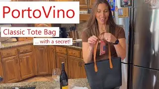 PortoVino Wine Tote Bag Stylish Purse with Hidden Dispenser