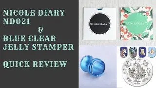 Nicole Diary ND-021 stamping plate & Metal Clear Stamper Review ||AliExpress||