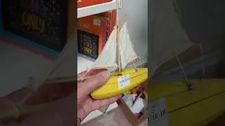 Spotted in a Charity Shop- Vintage? Toy Sailing Boat ⛵️