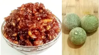 জিভেজল আনা কাঁচা কদবেলের টক ঝাল মিষ্টি আচারের সহজ রেসিপি