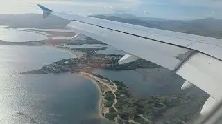 Landing in Olbia | Eurowings A319 | Nice view of Sardinia | 4K