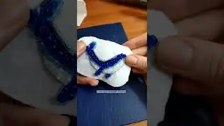 процесс создания броши из бисера #вышивка #брошь #брошиизбисера #украшения #ручнаявышивка