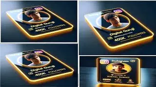 How to create Instagram 3d Ai social media Id cards images || Bing Ai image create tutorial Free