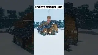 Cozy Forest Winter Hut in Minecraft ❄️🌲 #shorts