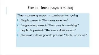 Greek Tenses in English
