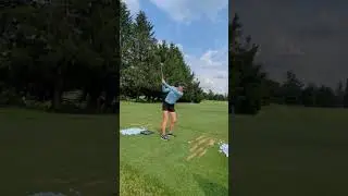 Ji Eun Baik practicing in SanSoleil's UV 50 Cooling Tops  #sunprotection #sunshirts #golfswing