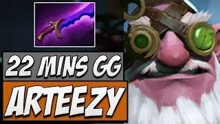 EG.Arteezy Sniper - 7479 MMR | Dota Gameplay 7.14
