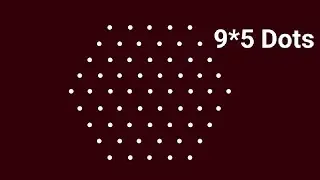 9*5dots rangoli #rangoli #muggulu #easyrangoli #rangolidesigns flower Rangoli designs 