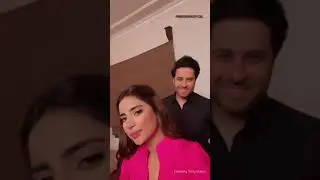 Saboor Aly with Haroon Shahid🌹 Amanat drama behind the scenes #shorts
