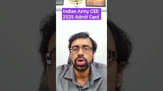 Indian Army CEE 2025 Admit Card R | Download Now! #IndianArmy #CEE2025 #AdmitCard