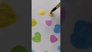 painting rainbow heart tree#painting #heart #viral #shorts