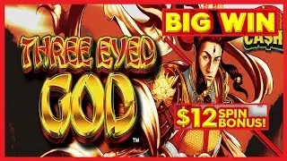 $12/Spin &rarr; RARE BONUS! Three Eyed God Slot - MADE it to the TOP!