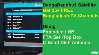 Bangabandhu 1 Satellite C-Band Dish Antenna Installation and TV channels