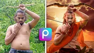 Shri Ram Photo Editing In PicsArt Full  Tutorial || Aadipurush Photo Editing ||