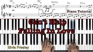 Can't help Falling In Love || Elvis Presley || Piano Tutorial
