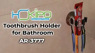 HOKIPO Magic Sticker Series Toothbrush Holder for Bathroom (AR-3777)