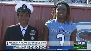 WELCOME HOME: Military mom surprises son at West Rusk homecoming pep-rally