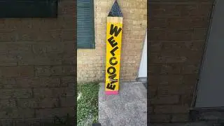 Let&rsquo;s make a pencil welcome sign! #resinartist #fypシ #homedecor #shortsviral #diycrafts #diy