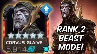 5 Star Corvus Glaive Rank 2 BEAST MODE Gameplay! - Marvel Contest of Champions