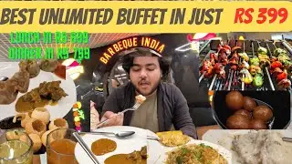 Unlimited Buffet In Just Rs 399😨 | Exploring Pepperz Barbeque India Lucknow | Crown 👑 Mall Lucknow