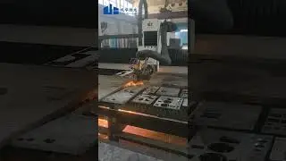 12kW laser cutter in action! Bevel cutting demo for our Russian client. '#LaserCutting #Industrial
