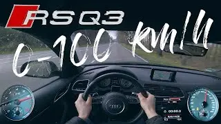 AUDI RS Q3 - POV - 0-100 km/h - launch control