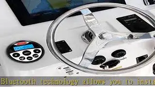 GUZARE Marine Stereo and Boats Stereo Waterproof Radio Speaker Package Bluetooth MP3 USB AM FM AUX