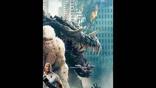 rampage movie shocking entrence scene of giant warthog crocodile #rampage #madshot #fightscene