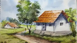 scenery painting/ watercolor landscape painting.......#watercolorpainting #watercolor #scenery #art