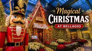 Волшебное Рождество в отеле Bellagio Las Vegas | Интерьер отеля и праздничного сада