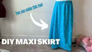 Beginner Friendly DIY Maxi Skirt - no pattern needed just measure and cut!