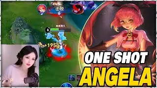 FEMALE ANGELA AGGRESSIVE PLAYER! INSANE CARRY & GOD MODE PLAYS | HONOR OF KINGS 2025