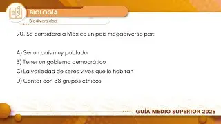 Guía IPN medio superior 2025 | Biología | Pregunta No. 90