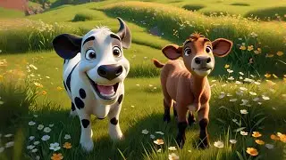 Coco Cow Eats Sweet Grass | Farm Animal Song for Kids | Baby Songs and Nature Rhymes