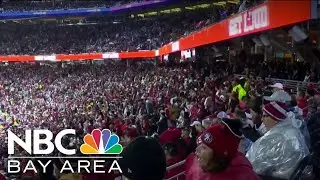 49ers fans brave wet, windy conditions during playoff game against Packers