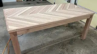 Building a Chevron Pattern Outdoor Table with Basic Joinery