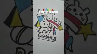 posca  markers  doodle art #monkey #drawing #animation #cute #art #youtube #youtubeshorts #artstyle