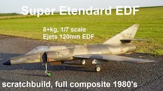 BIG Scale Super Etendard EDF flying in strong winds