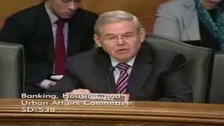 Menendez Speaks About Regulatory Relief for Small Financial Institutions