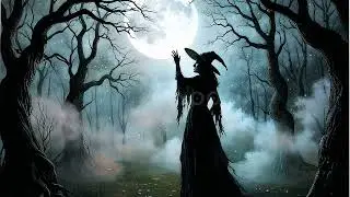 Witch Halloween Frame TV Art Screensaver🧙&zwj;♀️Broomstick Hat Spellbound Gothic, Dark Vintage Victorian
