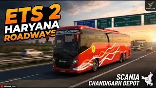 HR ची लाल परी! 🚌 Haryana Roadways | Crash😢(Indian Bus Simulator) | ETS2#eurotrucksimulator2 #ets2