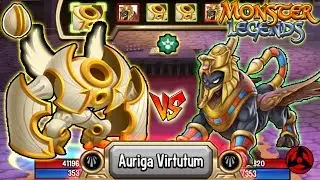 🔴Monster Legends: CLIPEUM level 130 vs DUNN RA 130 🔥 review combat KORALLE